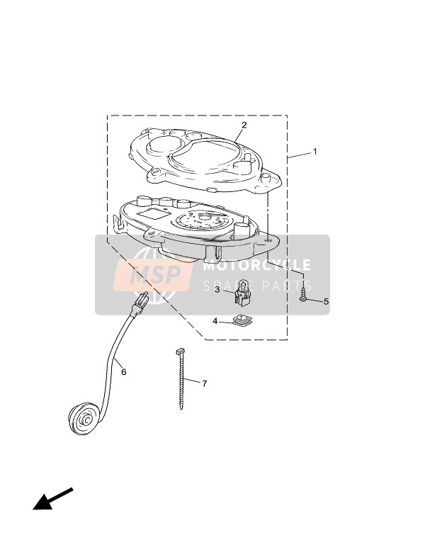 5RWH35106100, Tachimetro, Yamaha, 0